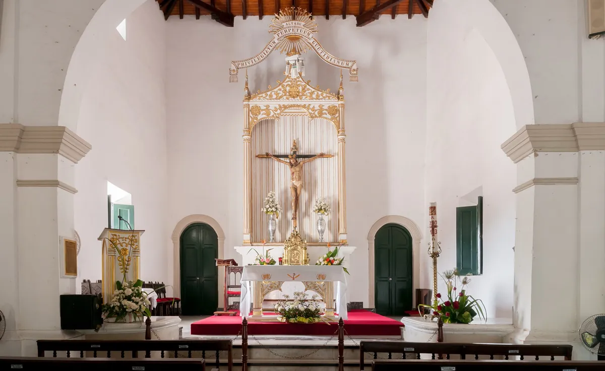 Inside the Church of Cristo del Buen Viaje in Pampatar